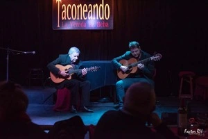 Sello de Tango. Los Barsola tocando las guitarras. Show en Taconeando. 2018